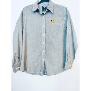 Antigua Large Univ of Missouri Black/White Checkered Button-Up Black & White
